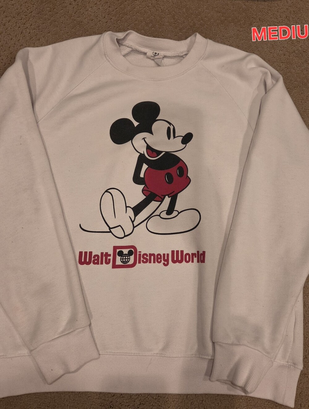 Walt Disney World Mickey Graphic Sweatshirt - White & Red